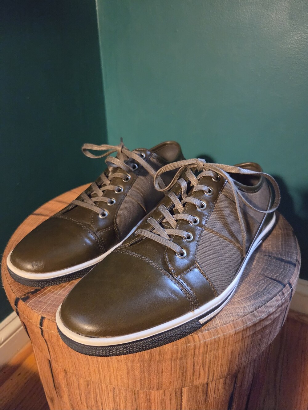 Zanzara Mens 13 Rory Sneaker In Olive Green